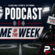Acadiana Sports Network Game of the Week podcast logo with football and microphone.